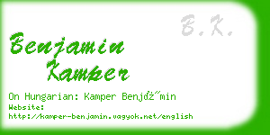 benjamin kamper business card